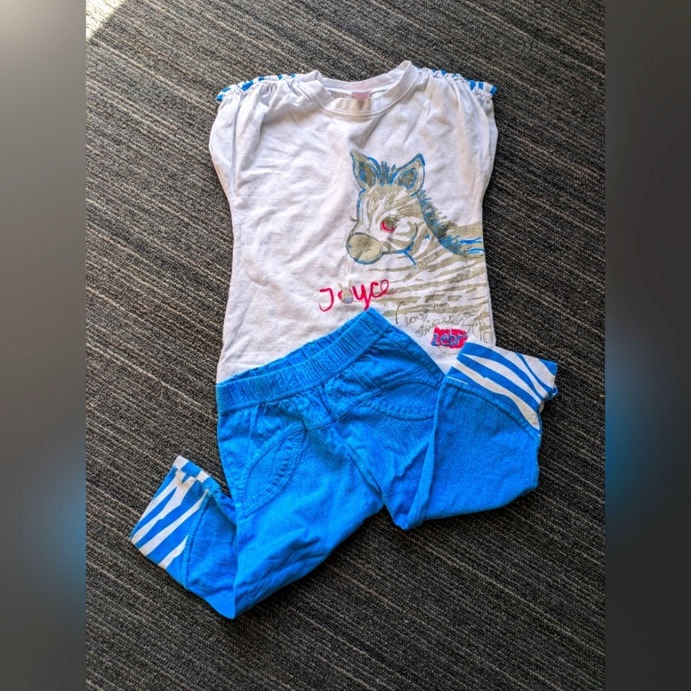 🌞4/20$ Cute Zebra 2pieces set 2T
